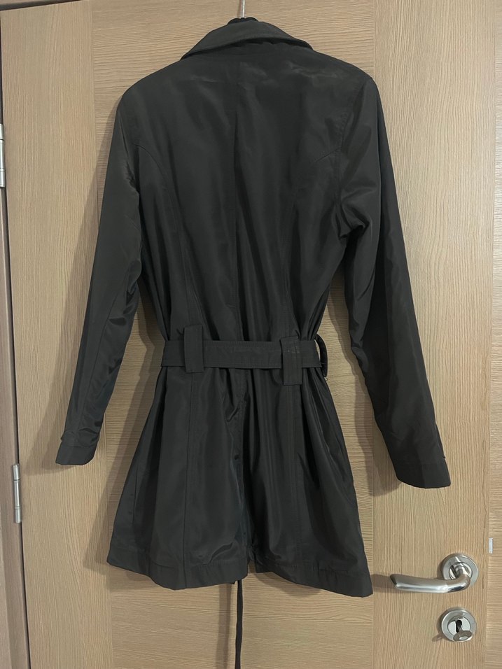 Acı kahve Kemerli Midi Kadın Trençkot - Görsel 2