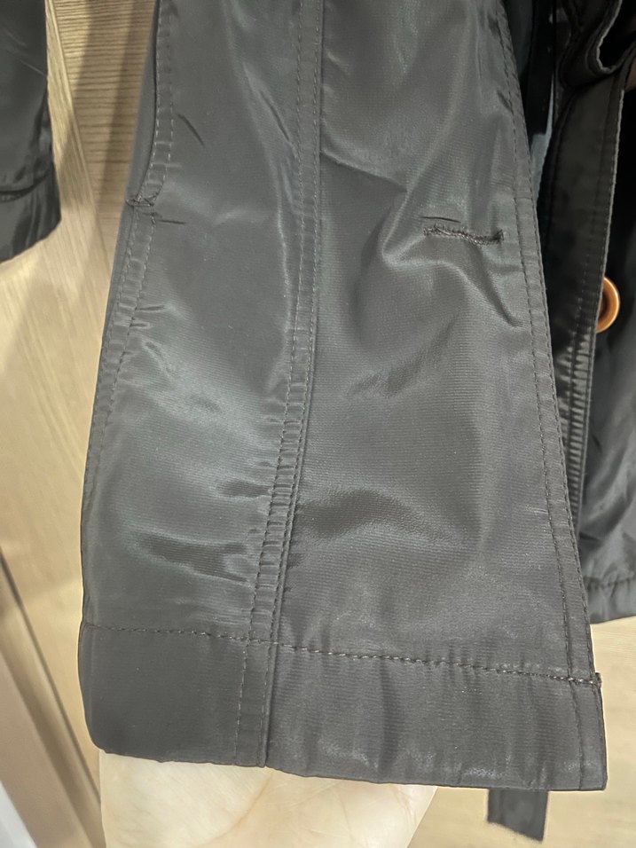 Kuşaklı Siyah Kadın Trench Coat - Görsel 5