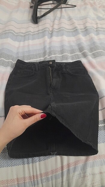 xs Beden siyah Renk Siyah mini kot etek
