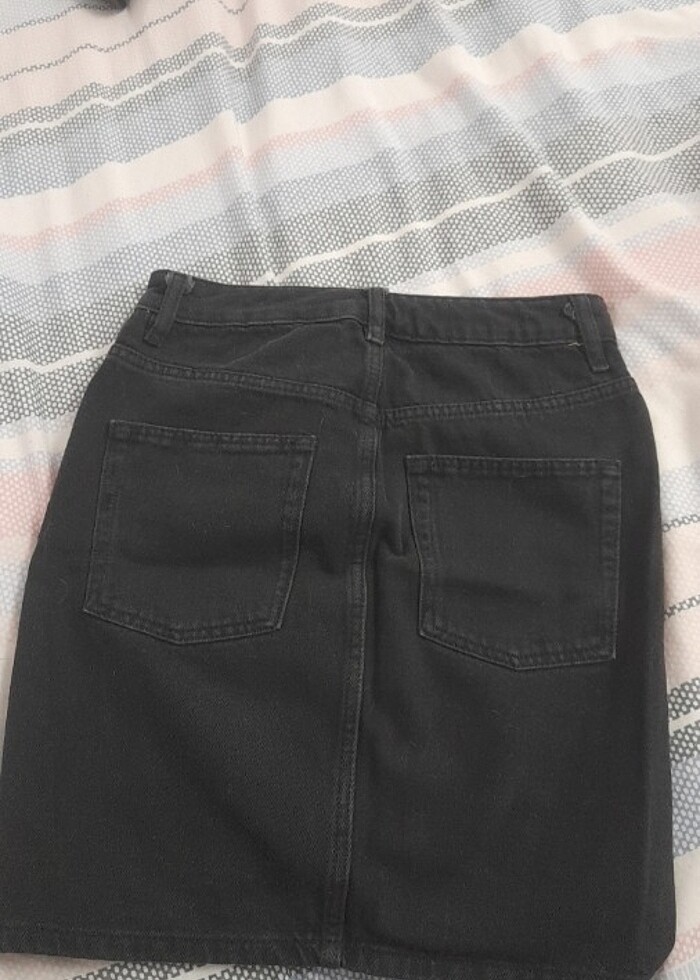 Siyah mini kot etek - Görsel 5