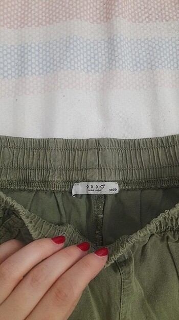 Oxxo yeşil beli lastikli pantolon  - Görsel 6