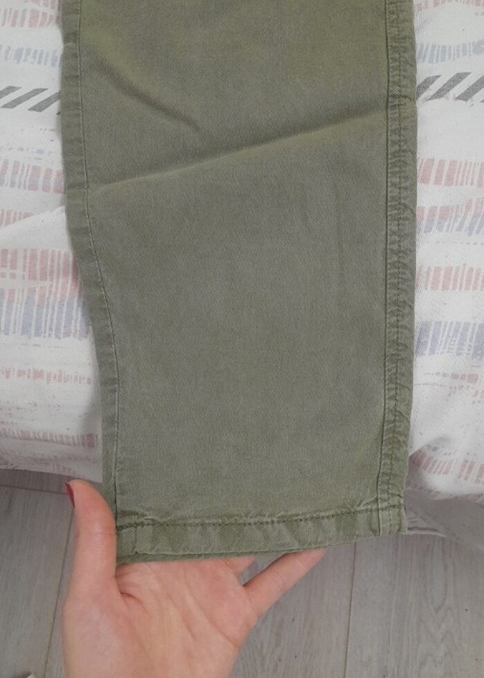 Oxxo yeşil beli lastikli pantolon  - Görsel 3