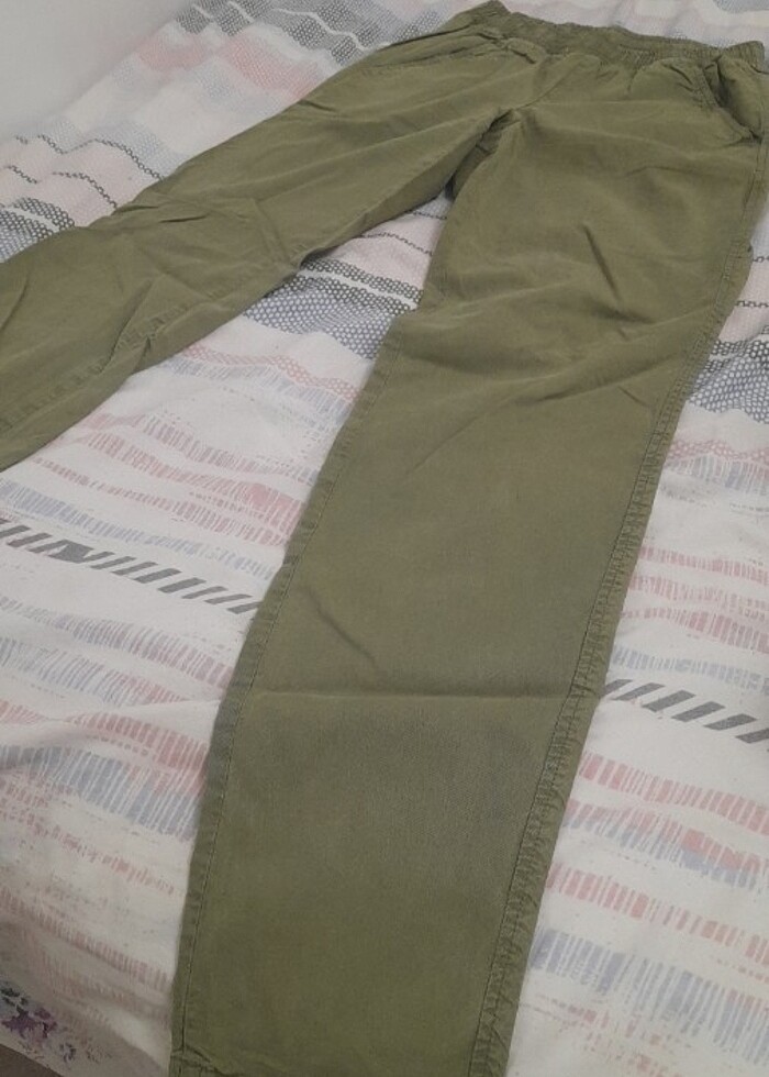 Oxxo yeşil beli lastikli pantolon  - Görsel 4