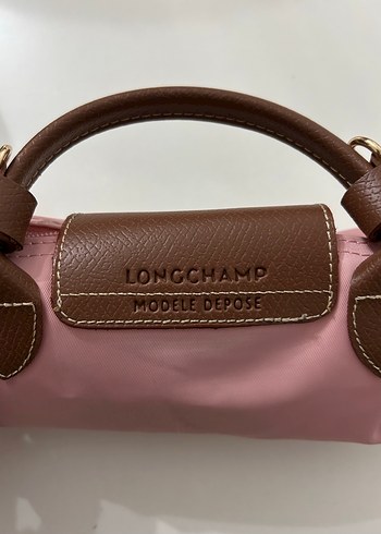 Pembe mini Longchamp çanta - Görsel 4