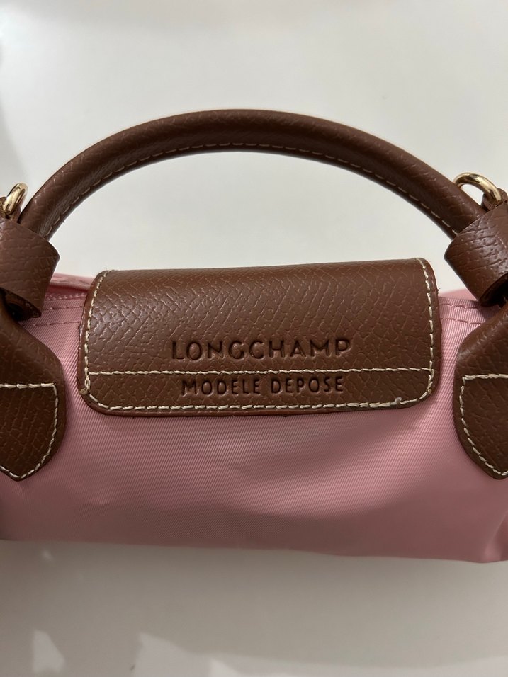 Pembe mini Longchamp çanta - Görsel 4
