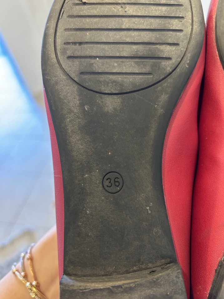 Bordo Kırmızı Fiyonklu Kadın Babet - Görsel 4