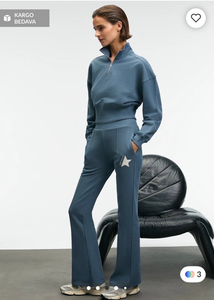 Mavi Kadın Denim İkili Alt Üst Eşofman Takımı - Görsel 2