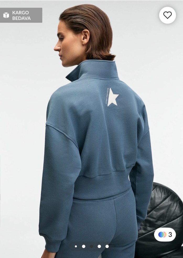 Mavi Kadın Denim İkili Alt Üst Eşofman Takımı - Görsel 3