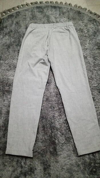 Erkek spor kumaş pantolon rengi çok açık gridir - Görsel 4