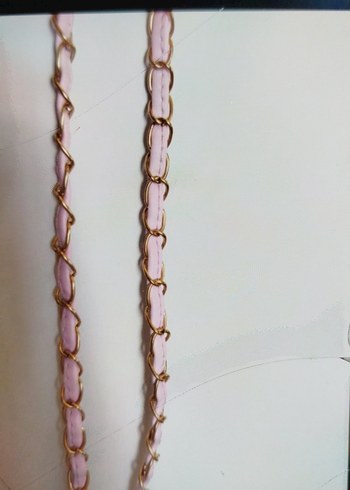 Pembe Zincir Detaylı çanta askısı - Görsel 2