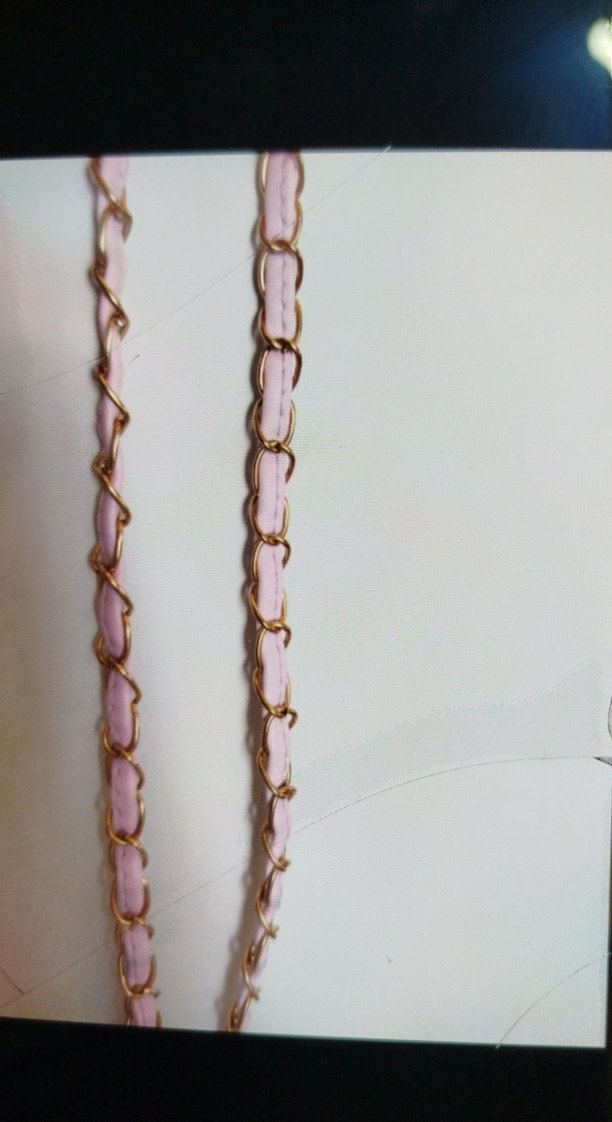 Pembe Zincir Detaylı çanta askısı - Görsel 2