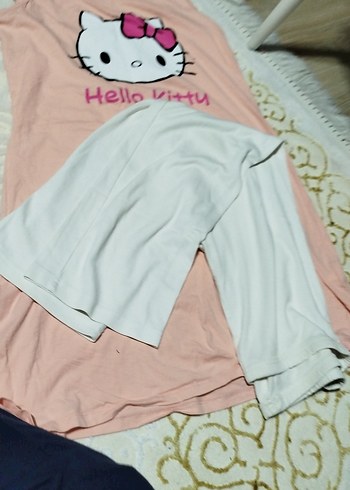 Pembe Baskılı Kadın Midi Gecelik - Görsel 3