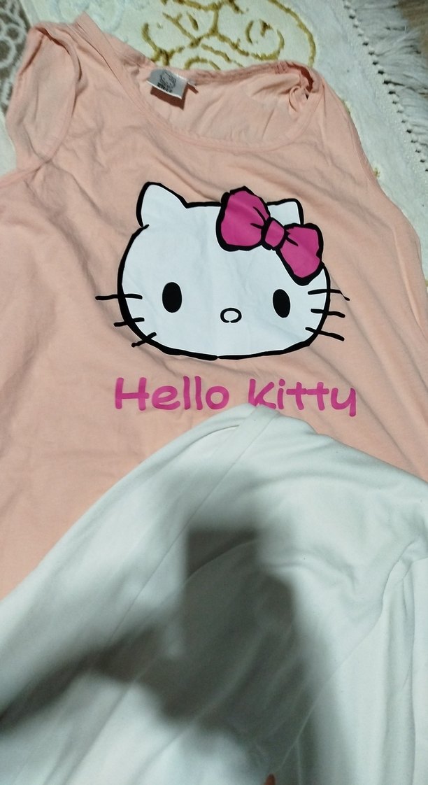 Pembe Baskılı Kadın Midi Gecelik - Görsel 2