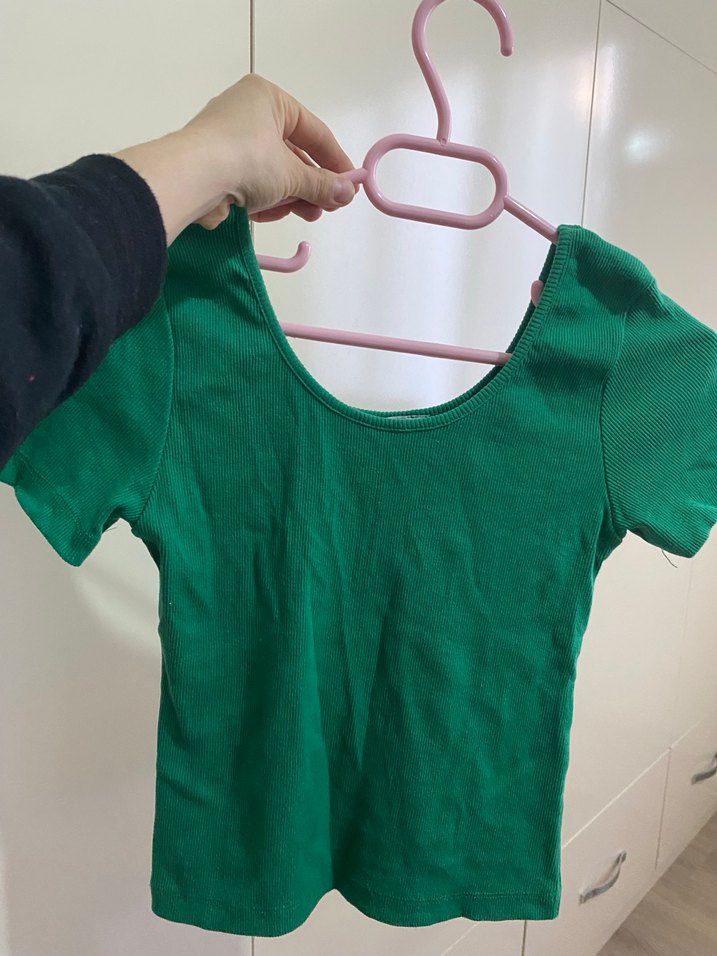 Crop tişört bluz - Görsel 2