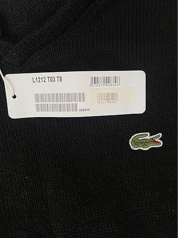 12-13 Yaş Beden siyah Renk Orijinal LACOSTE ERKEK SWEATSHİRT