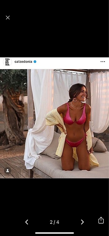 Calzedonia Pembe parlak üst