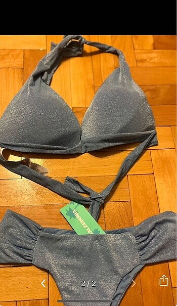 Calzedonia mavi simli bikini üstü