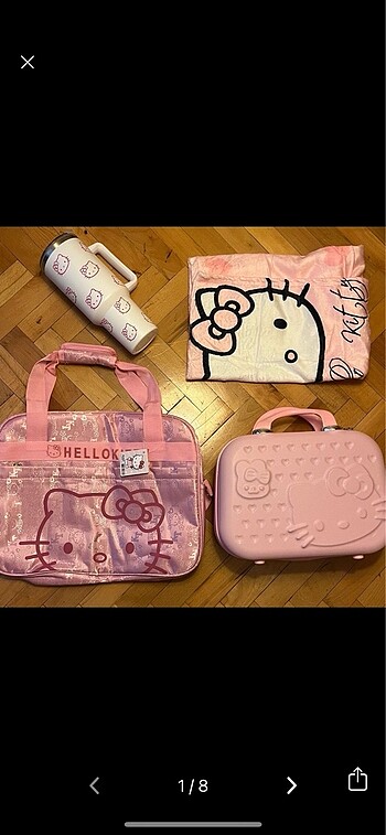 Hello kitty seyahat el makyaj valizi