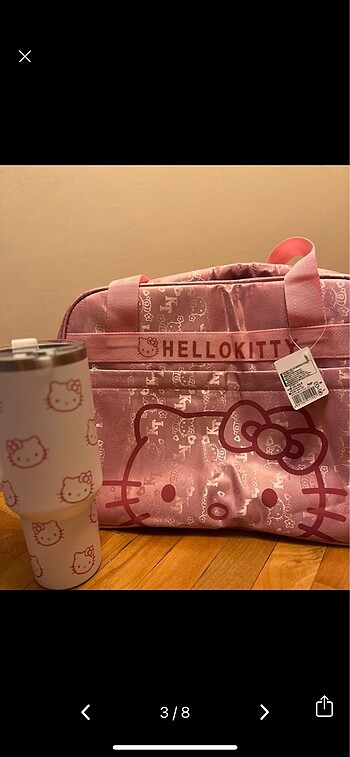 Beden Hello kitty seyahat çantası büyük