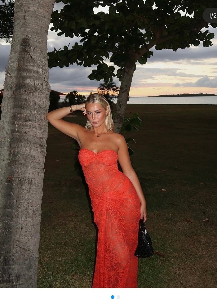 Natalie rolt Dantel plaj/gece elbisesi - Görsel 2