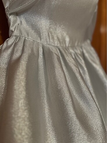 Simli ışıltılı parti mezuniyet elbisesi mini - Görsel 5