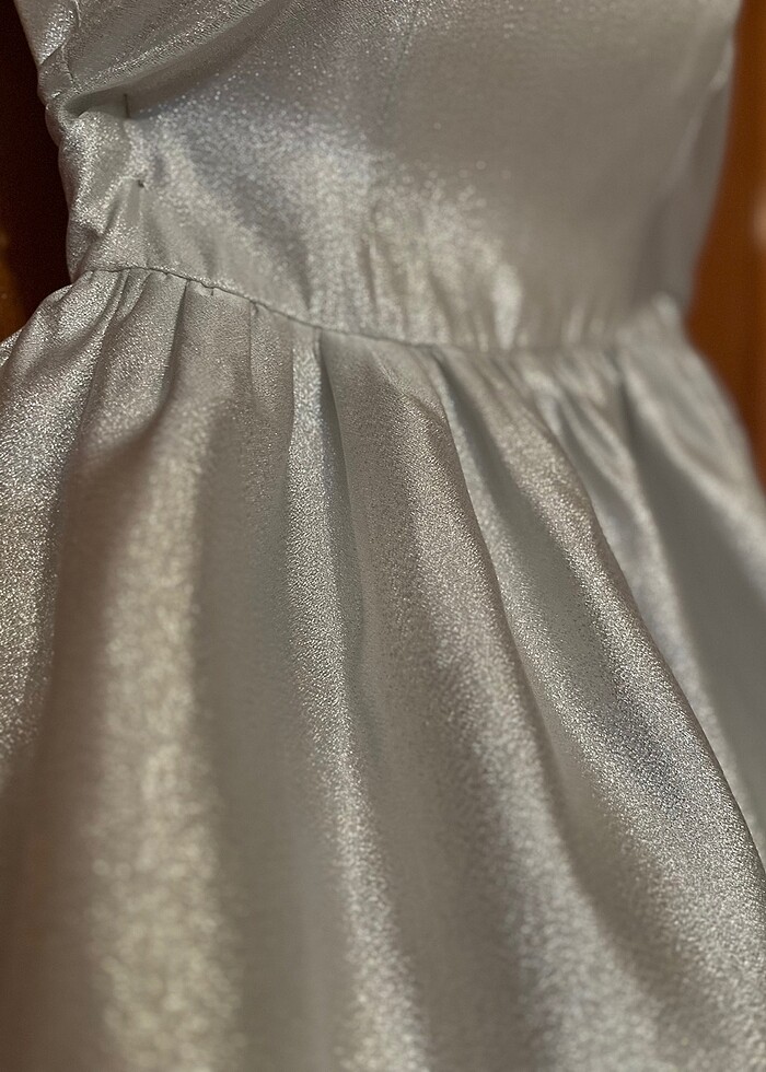 Simli ışıltılı parti mezuniyet elbisesi mini - Görsel 5