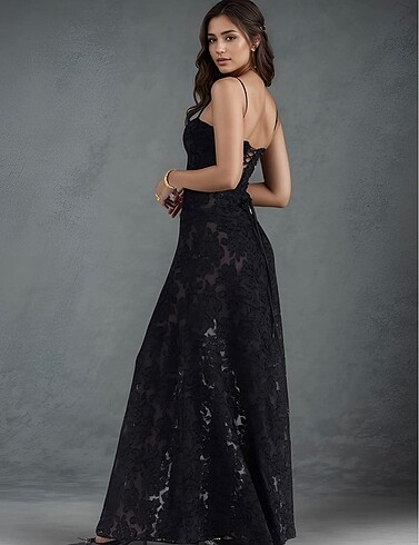 House cb model dantel maksi elbise - Görsel 7