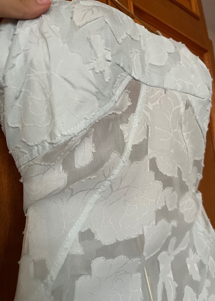 House cb model pastel yeşil elbise maksi dantel mezuniyet - Görsel 5