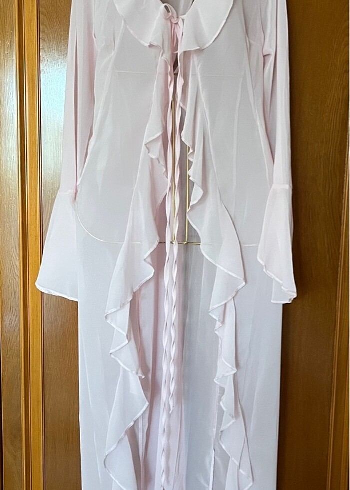 Jaswely model tül plaj elbisesi fırfırlı - Görsel 4