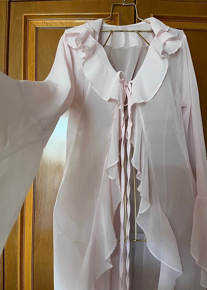 Jaswely model tül plaj elbisesi fırfırlı - Görsel 3