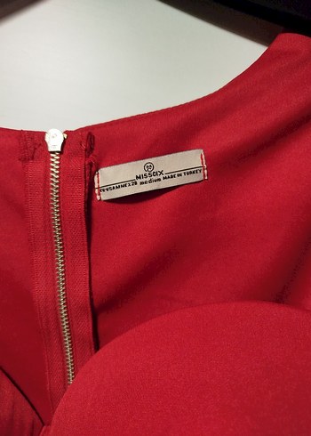 Kırmızı Mini Straplez Bustiyer balenli - Görsel 2