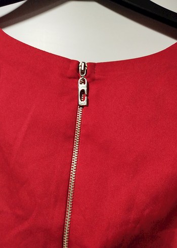 Kırmızı Mini Straplez Bustiyer balenli - Görsel 4