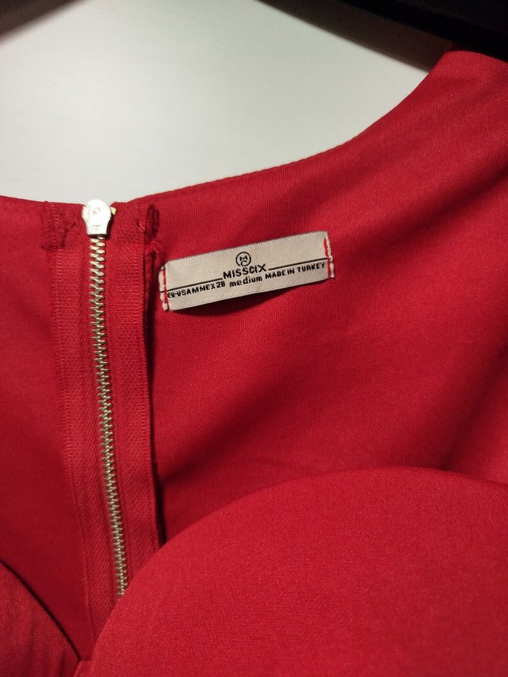 Kırmızı Mini Straplez Bustiyer balenli - Görsel 2