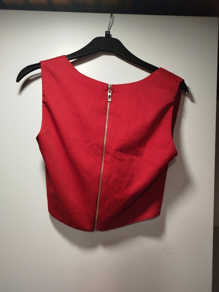 Kırmızı Mini Straplez Bustiyer balenli - Görsel 3