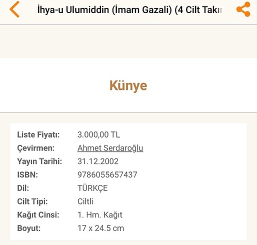 Beden Renk İhyau Ulumiddin