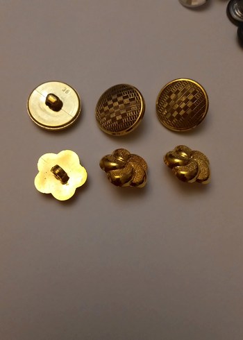 Düğmeli Vintage Altın Kadın Kol Düğmeleri - Görsel 2