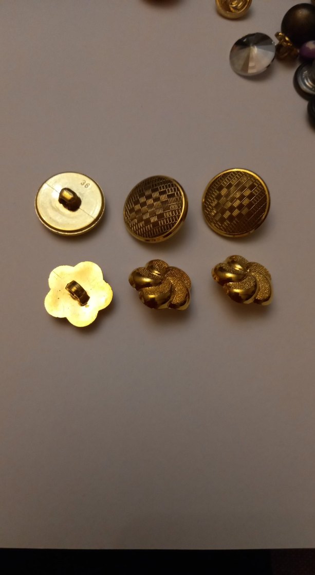 Düğmeli Vintage Altın Kadın Kol Düğmeleri - Görsel 2