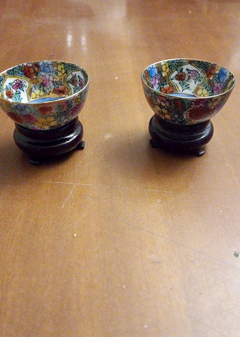 Altın Renkli Etnik Desenli İki Kase - Görsel 2