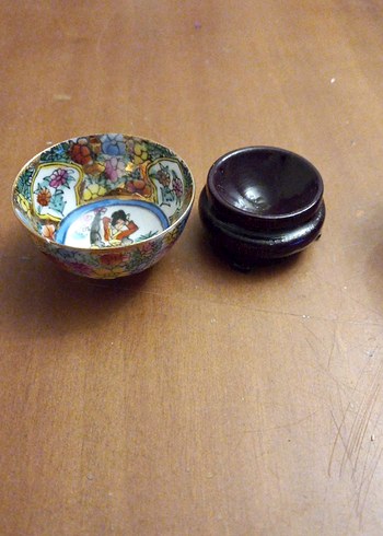 Altın Renkli Etnik Desenli İki Kase - Görsel 3