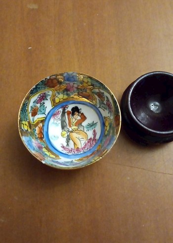 Altın Renkli Etnik Desenli İki Kase - Görsel 4