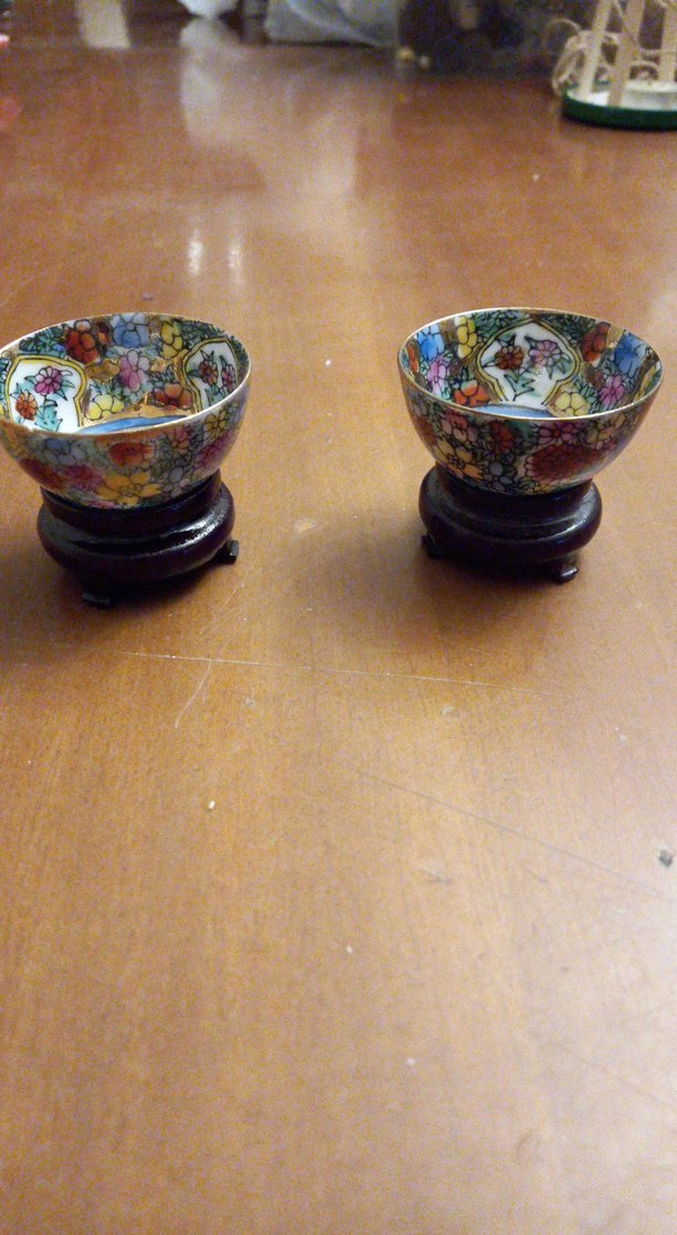 Altın Renkli Etnik Desenli İki Kase - Görsel 2