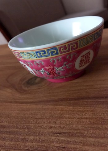 Pembe Renkli Çini Kase - Görsel 3