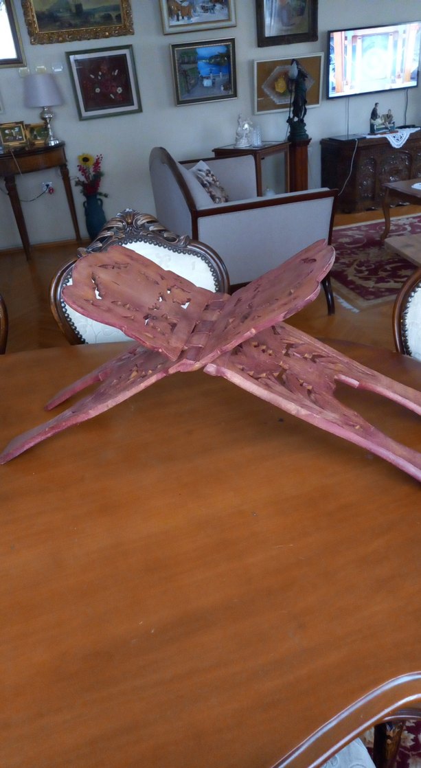 Bordo Oyma Ahşap rahle - Görsel 2