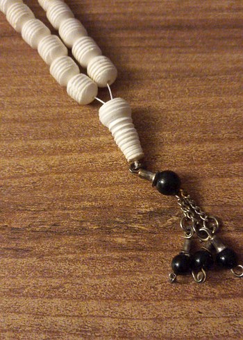 Bohem Minimalist Erkek Tesbih Beyaz Boncuklu - Görsel 3