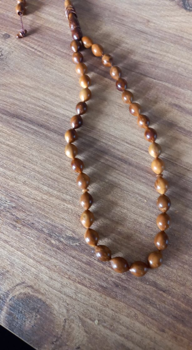 Parlak Bej Minimalist Erkek Tesbih kuka agaci - Görsel 3