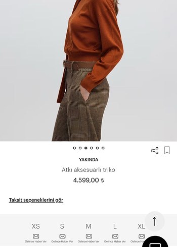 ipekyol Atkı Aksesuarlı Kahverengi Triko Kazak