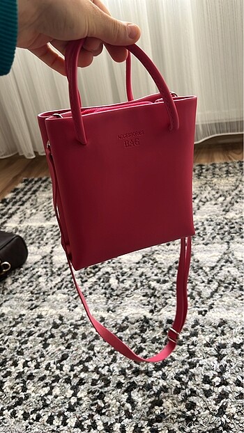 Pembe poşet model çanta