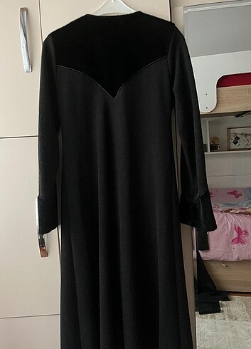 Kürk detaylı mevsimlik ferace  - Görsel 3