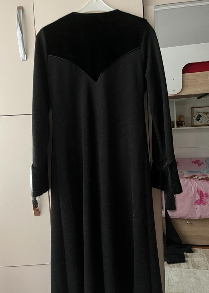 Kürk detaylı mevsimlik ferace  - Görsel 3