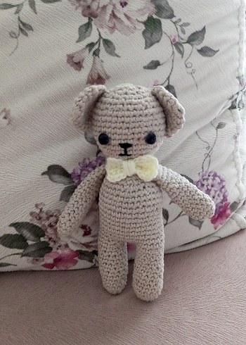 Renkli Yeşil Örgü Peluş Ayıcık - Görsel 3